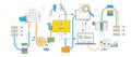 Cloud computing, data network and business intelligence Royalty Free Stock Photo