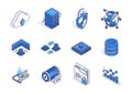 Cloud computing and data security icons Royalty Free Stock Photo