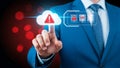 Cloud computing data server alert system background Royalty Free Stock Photo