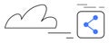 Cloud Computing and Data Sharing Symbol with Minimalist Design Royalty Free Stock Photo