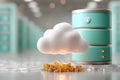 Cloud Computing and Data Storage Concept for Digital Solutions and Technology Innovations Generative AI Royalty Free Stock Photo