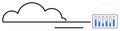 Cloud Computing with Data Storage Concept Featuring Seamless Networking and Digital Synchronization Royalty Free Stock Photo
