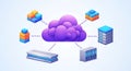 Cloud computing and data storage concept Royalty Free Stock Photo