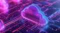Cloud computing data storage and digital network technology background Royalty Free Stock Photo