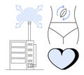 Cloud Data Storage Server, Wellness Concept with Recycling Leaf Symbol, and Heart Icon Sustainability Royalty Free Stock Photo