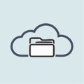 Cloud Computing Data Storage Folder Icon Royalty Free Stock Photo