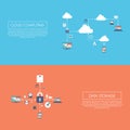 Cloud computing and data storage infographics Royalty Free Stock Photo