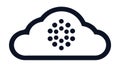 Cloud Computing Data Storage and Network Icon, Digital Technology Symbol Royalty Free Stock Photo