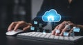 Cloud computing data storage network server technology internet security backup system database information transfer Royalty Free Stock Photo