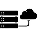 Cloud computing and data storage server connection concept Royalty Free Stock Photo