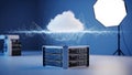Cloud Computing and Data Storage Servers Royalty Free Stock Photo