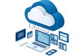 Cloud Computing and Data Synchronization Illustration