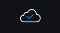 Cloud computing data synchronization success checkmark icon Royalty Free Stock Photo