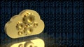 Cloud Computing Data Technology with Gear System Concept 3d render Royalty Free Stock Photo