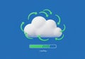 Cloud Computing Data Transfer and Loading Process Royalty Free Stock Photo