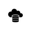 Cloud Computing Database, Computing Server Flat Vector Icon Royalty Free Stock Photo