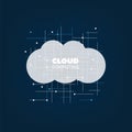 Cloud Computing Design Concept - Digital Network Connections, Technology Background Royalty Free Stock Photo
