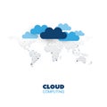 Cloud Computing Design Concept - Digital Network Connections, Technology Background Royalty Free Stock Photo