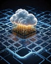 Cloud computing concept graphic design Royalty Free Stock Photo