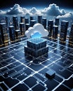 Cloud computing concept graphic design Royalty Free Stock Photo