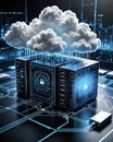 Cloud computing concept graphic design Royalty Free Stock Photo