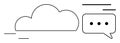 Cloud Computing and Digital Communication Concept with Speech Bubble Royalty Free Stock Photo