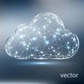 Cloud computing or digital data storage with a modern and futuristic Royalty Free Stock Photo