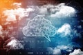 Cloud Computing Concept background, Digital Abstract Background, Cloud internet technology background Royalty Free Stock Photo