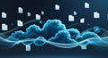 Cloud computing and document management system for secure online storage and data backup Royalty Free Stock Photo
