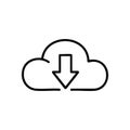 Cloud Computing Download Symbol. This ico Royalty Free Stock Photo