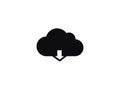 cloud computing download vector icon