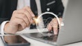 Cloud computing downloads and loading data information and upload it to the system network application. Technology transformation Royalty Free Stock Photo