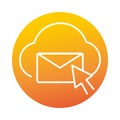 Cloud computing email click online education and development elearning gradient style icon