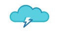 Cloud Computing Energy Icon for Fast Data, vector design Generative AI Royalty Free Stock Photo