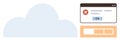 Cloud Computing Error Message with Alert Dialog and Loading Bar Royalty Free Stock Photo