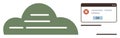 Cloud Computing Error with Pop-Up Alert Box and Dismissal Button Royalty Free Stock Photo