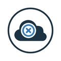 Cloud, computing, error, warning icon. Simple editable vector graphics Royalty Free Stock Photo
