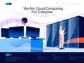 We are Cloud Computing for everyone landing page Royalty Free Stock Photo