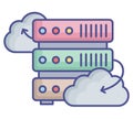 Cloud computing Fill Vector icon which can easily modify or edit Royalty Free Stock Photo