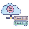 Cloud computing Fill Vector icon which can easily modify or edit Royalty Free Stock Photo