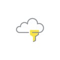 Cloud computing filtering line icon Royalty Free Stock Photo