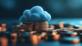 Cloud Computing and Financial Growth Concept Royalty Free Stock Photo