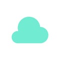 Cloud computing flat color ui icon Royalty Free Stock Photo