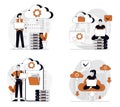 Cloud Computing Flat Concepts Royalty Free Stock Photo