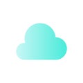 Cloud computing flat gradient color ui icon Royalty Free Stock Photo