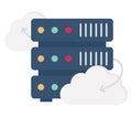Cloud computing Flat  Vector icon which can easily modify or edit Royalty Free Stock Photo