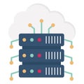 Cloud computing Flat  Vector icon which can easily modify or edit Royalty Free Stock Photo