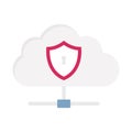 Cloud computing Flat Vector icon which can easily modify or edit Royalty Free Stock Photo