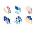 Cloud computing folder file laptop website data technology internet Royalty Free Stock Photo
