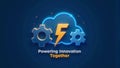 Cloud Computing, Gear, and Lightning Icon Royalty Free Stock Photo